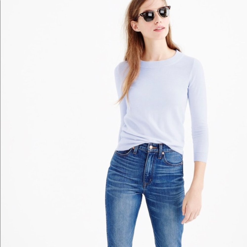 XXS Shale Blue J. Crew Tippi Sweater Merino Wool